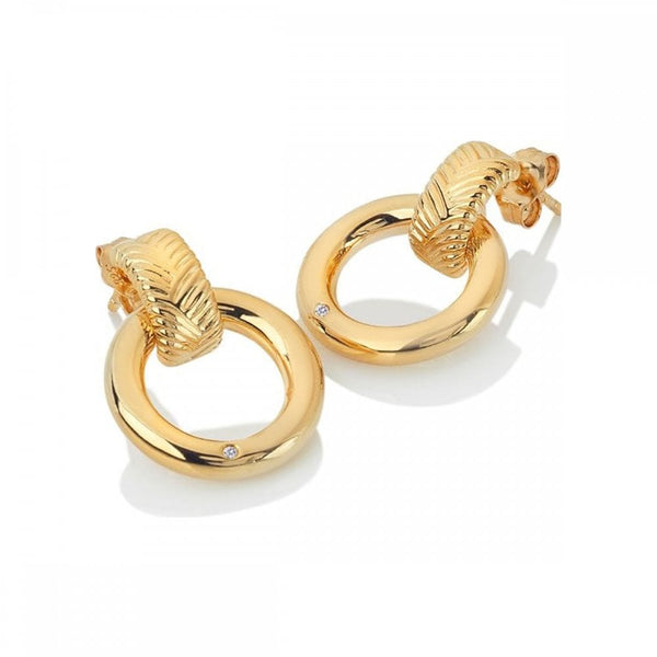 Hot Diamonds Golden Edit 18ct Gold Plated Spirit Earrings