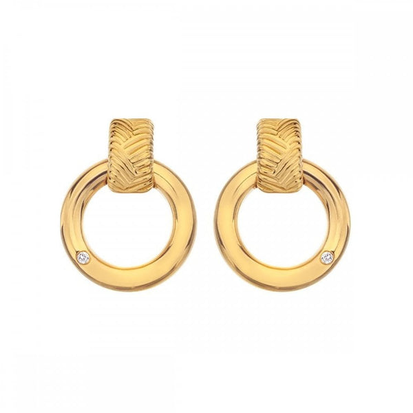 Hot Diamonds Golden Edit 18ct Gold Plated Spirit Earrings