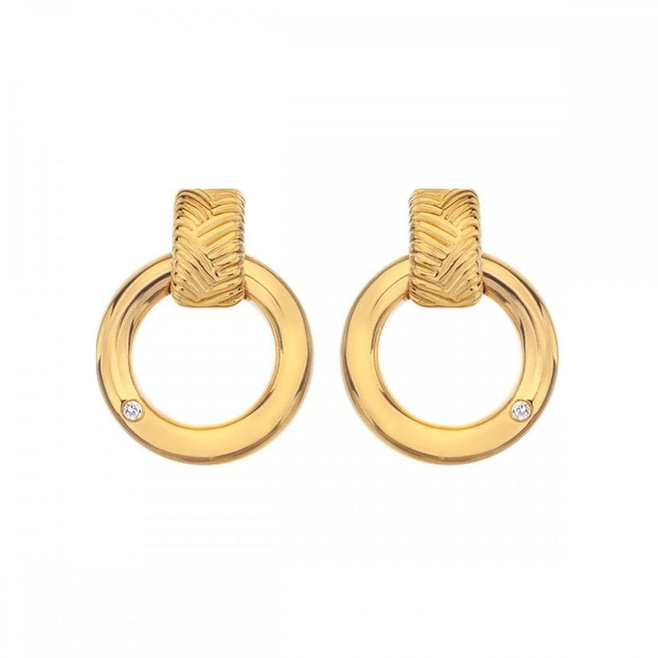 Hot Diamonds Golden Edit 18ct Gold Plated Spirit Earrings