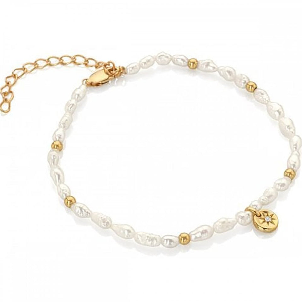 Hot Diamonds Golden Edit Calm Pearl Lunar Bracelet