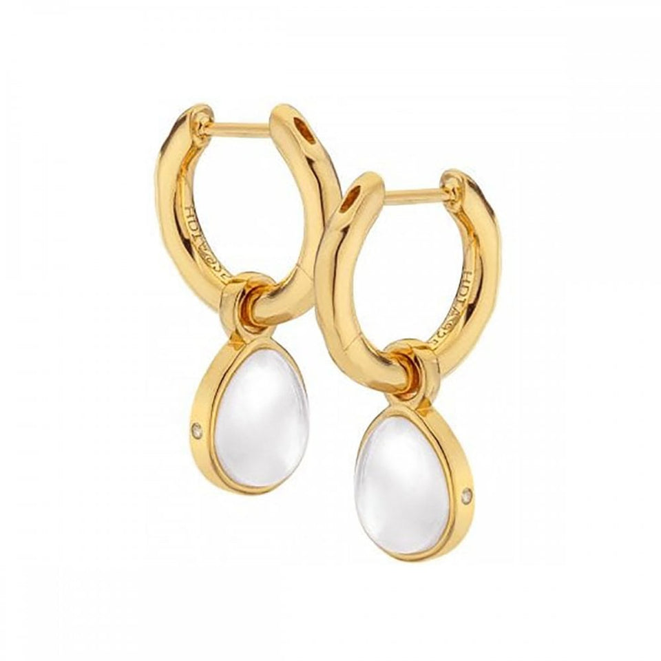 Hot Diamonds Golden Edit Gold Plated Mother Of Pearl Earrings
