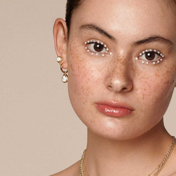 Hot Diamonds Golden Edit Gold Plated Mother Of Pearl Heart Drop Earrings