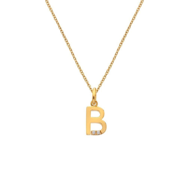 Hot Diamonds Golden Edit Letter 'B' Gold Plated Necklace