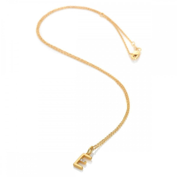 Hot Diamonds Golden Edit Letter 'E' Gold Plated Necklace
