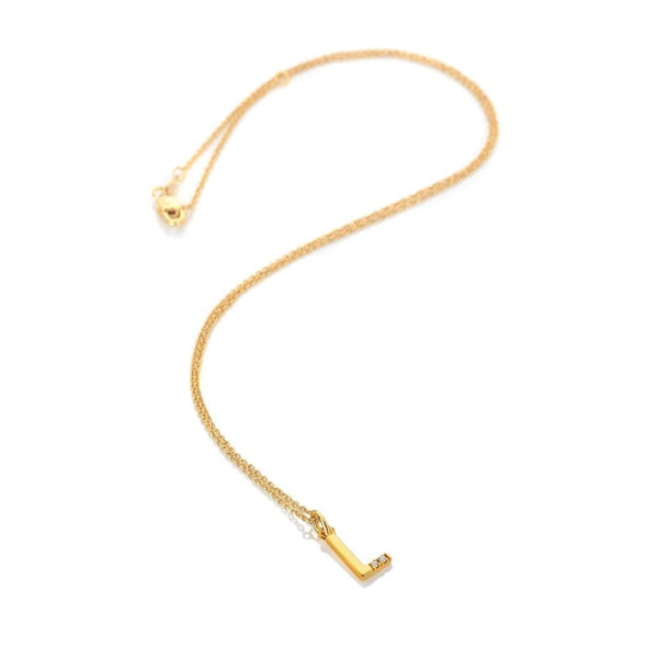 Hot Diamonds Golden Edit Letter 'L' Gold Plated Necklace