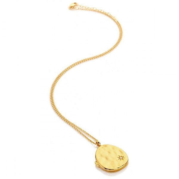 Hot Diamonds Golden Edit Lunar Gold Plated Locket Necklace