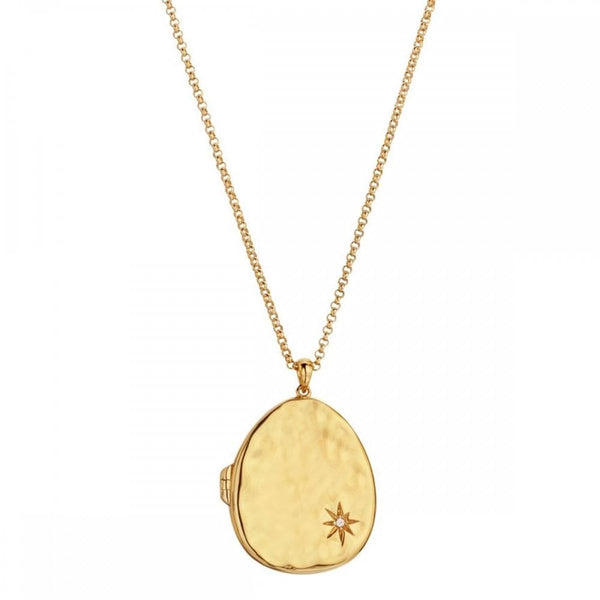 Hot Diamonds Golden Edit Lunar Gold Plated Locket Necklace