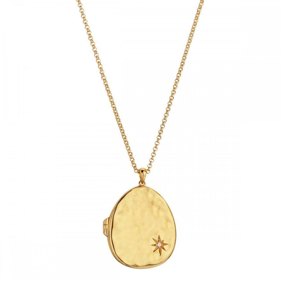 Hot Diamonds Golden Edit Lunar Gold Plated Locket Necklace