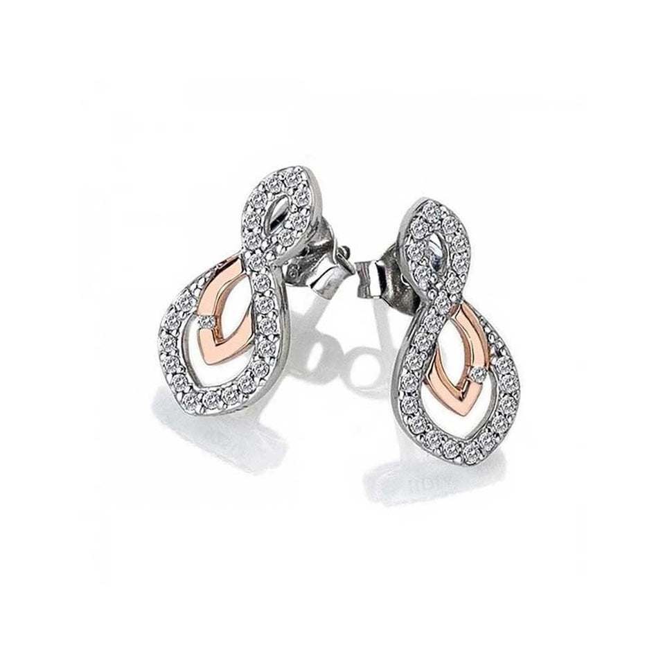 Hot Diamonds Harmony Topaz Two Tone Stud Earrings