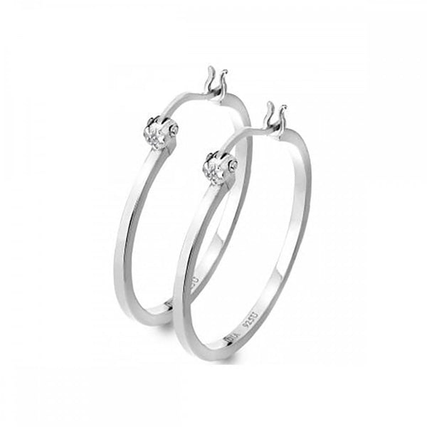 Hot Diamonds Hoops Large Sterling Silver Earrings