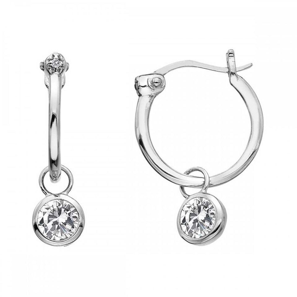 Hot Diamonds Hoops Topaz Drop Earrings