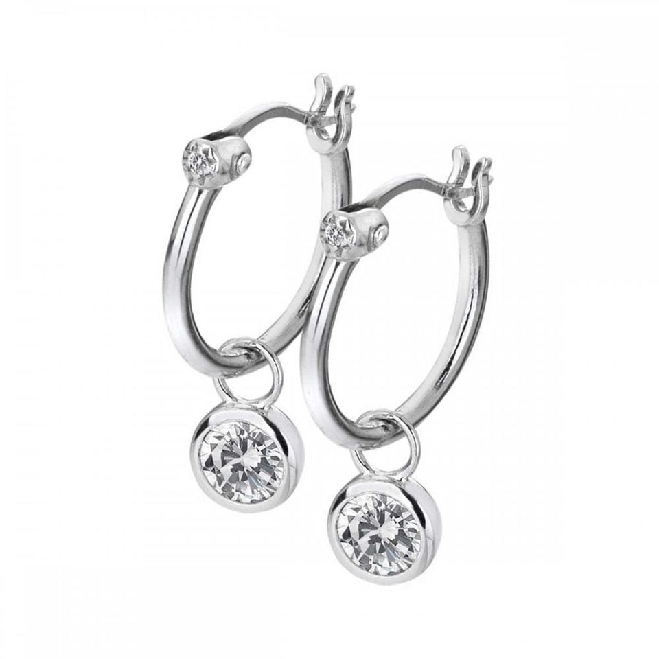 Hot Diamonds Hoops Topaz Drop Earrings