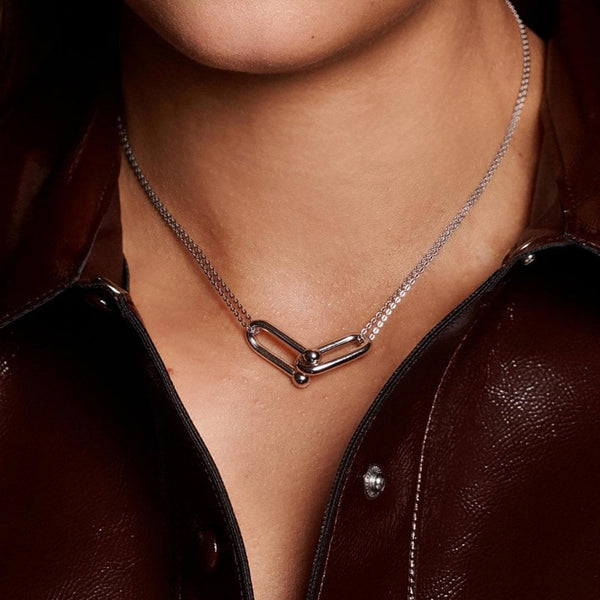 Hot Diamonds Icon Interlocking Links Necklace