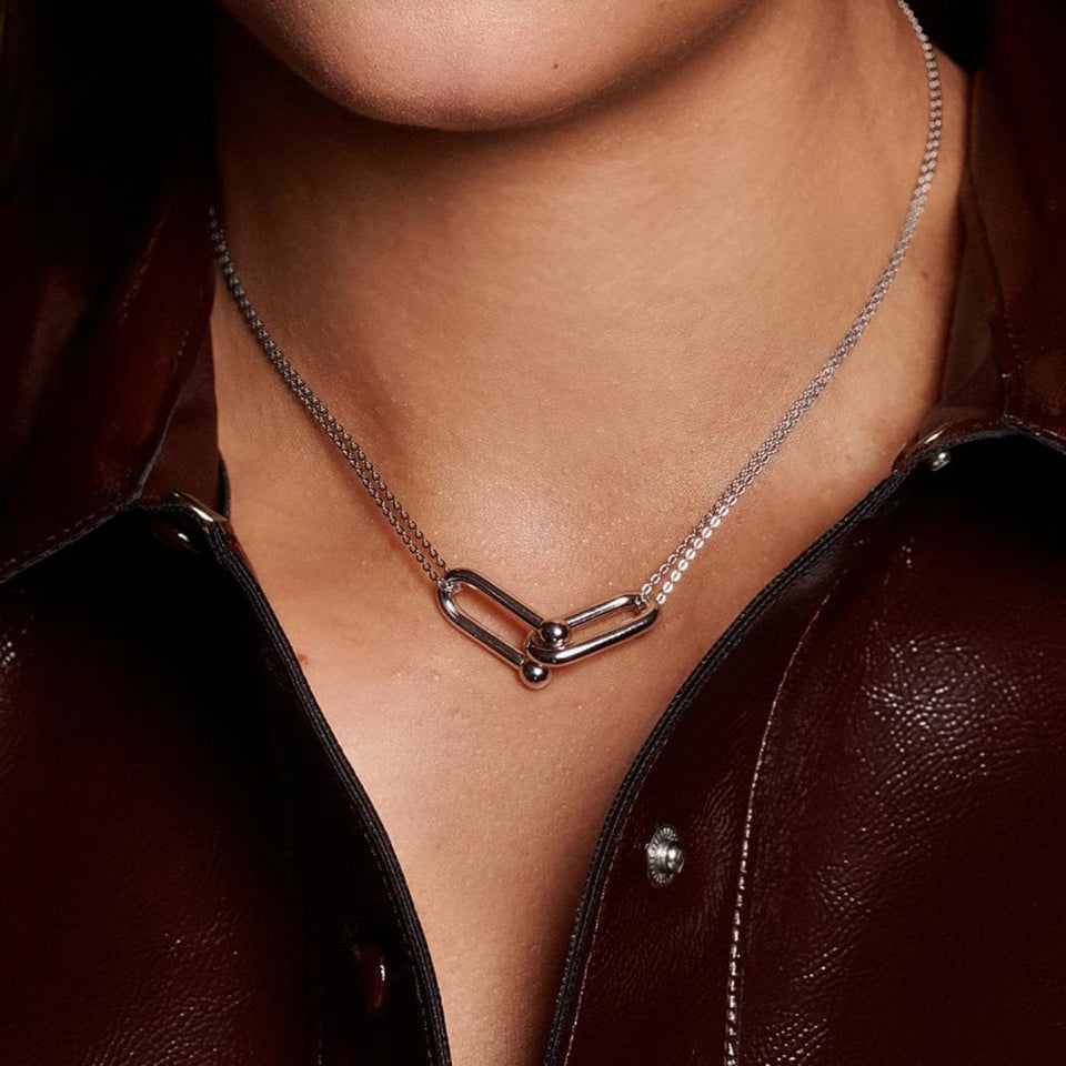 Hot Diamonds Icon Interlocking Links Necklace