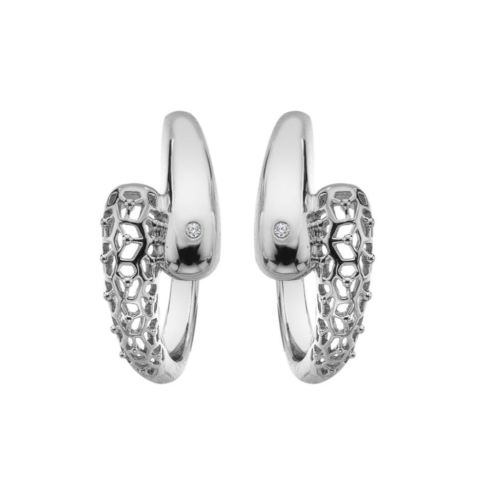 Hot Diamonds Ladies Aster Sterling Silver Hoop Earrings