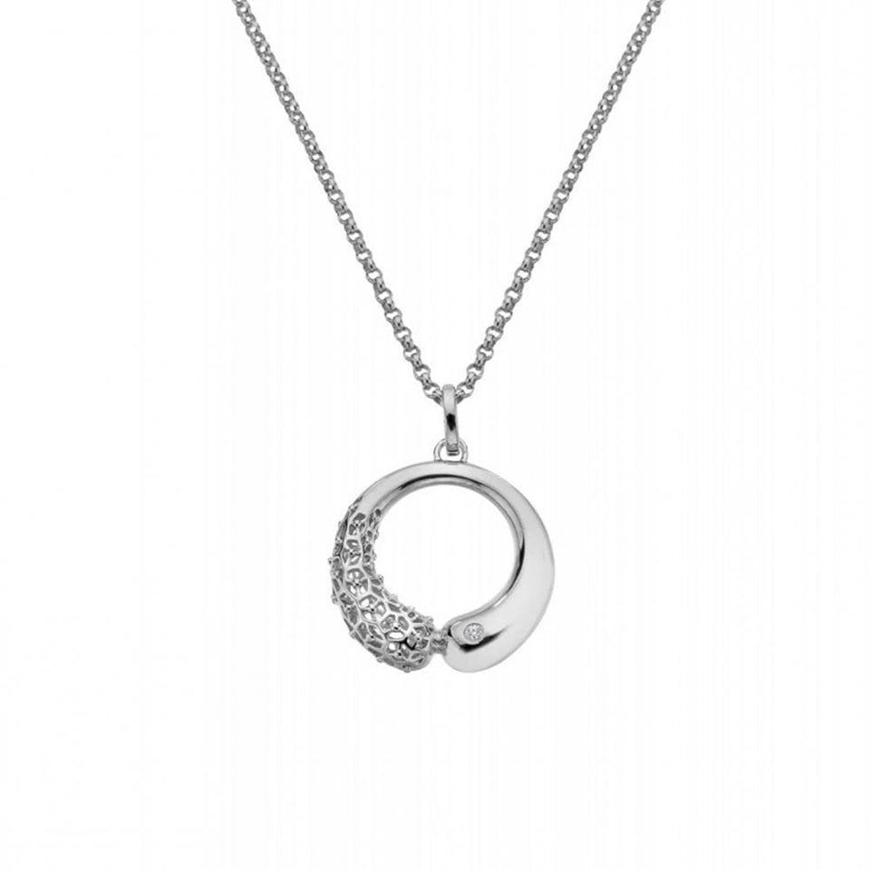 Hot Diamonds Ladies Aster Stone Set Circle Necklace