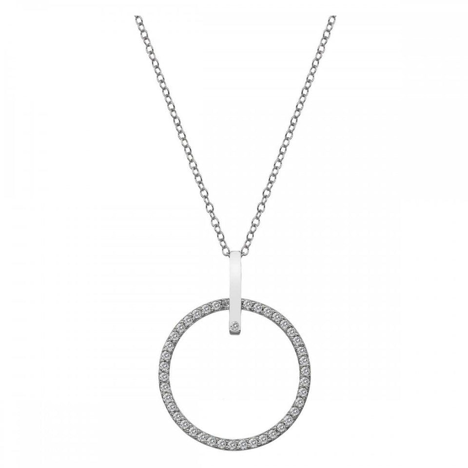 Hot Diamonds Ladies Constant 25mm Topaz Circle Necklace
