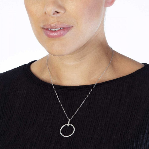 Hot Diamonds Ladies Constant 25mm Topaz Circle Necklace