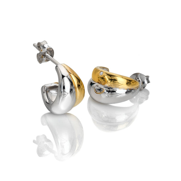Hot Diamonds Ladies Droplet Two Tone Stone Set Earrings