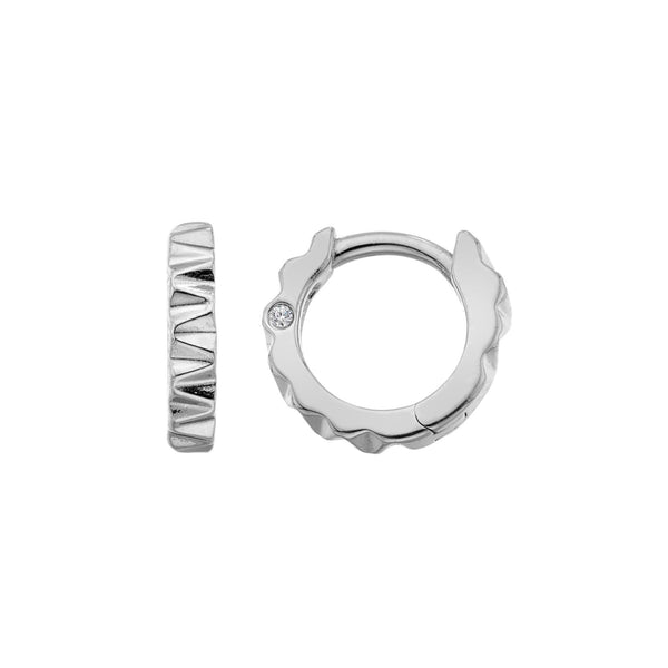 Hot Diamonds Ladies Huggie Sterling Silver Hoop Earrings