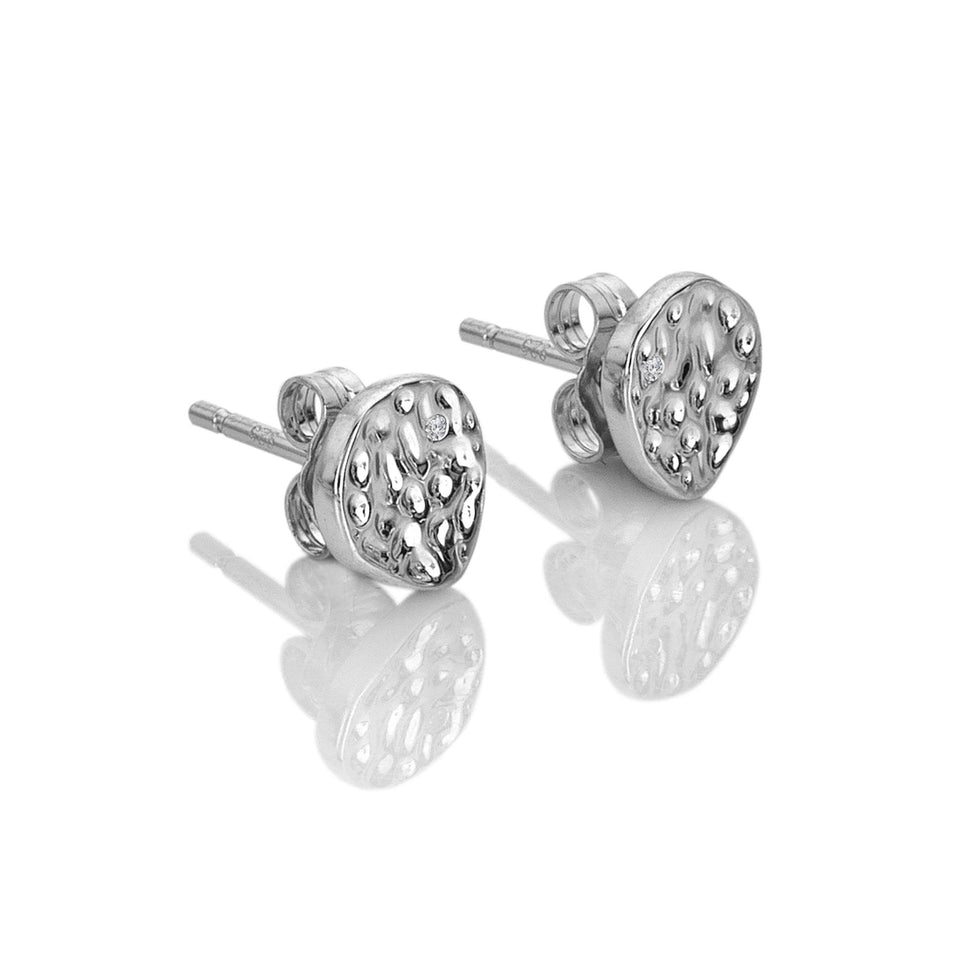 Hot Diamonds Ladies Marble Sterling Silver Stud Earrings