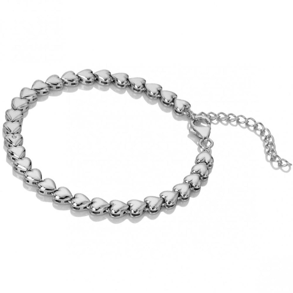 Hot Diamonds Ladies Serenity Sterling Silver Heart Bracelet