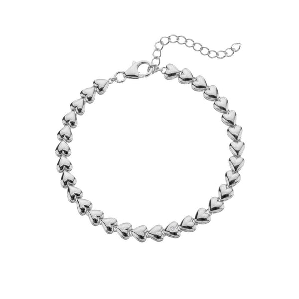Hot Diamonds Ladies Serenity Sterling Silver Heart Bracelet