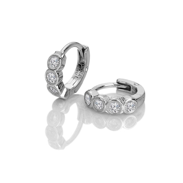 Hot Diamonds Ladies Tender Stone Set Huggie Earrings