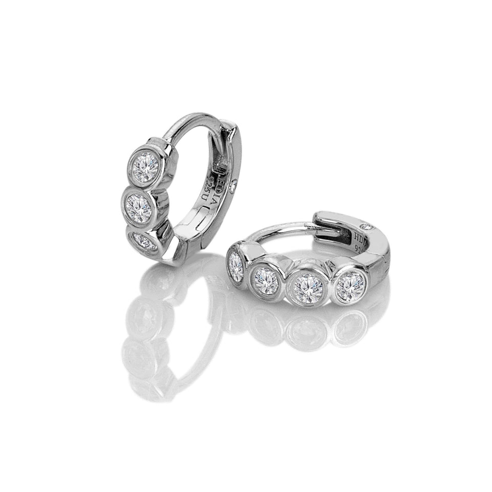 Hot Diamonds Ladies Tender Stone Set Huggie Earrings