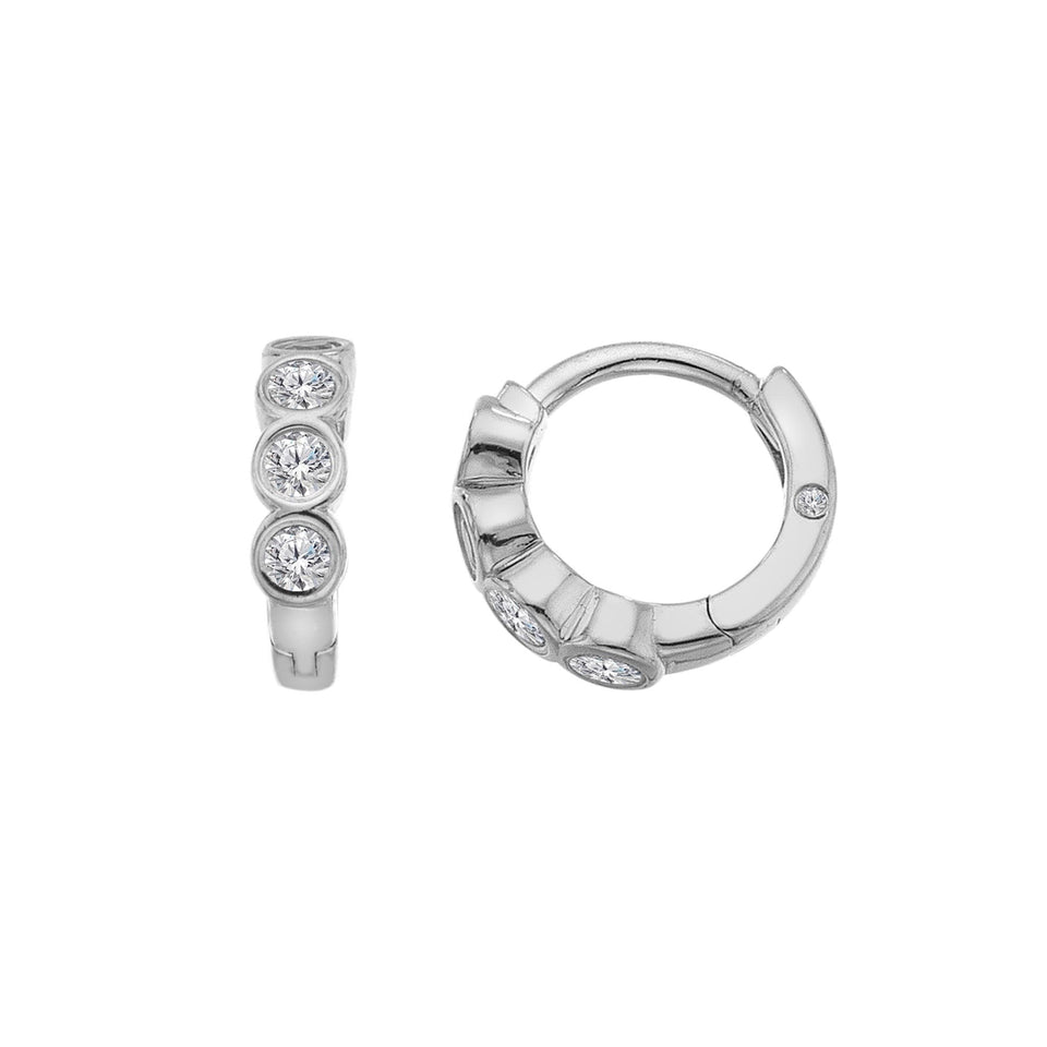 Hot Diamonds Ladies Tender Stone Set Huggie Earrings