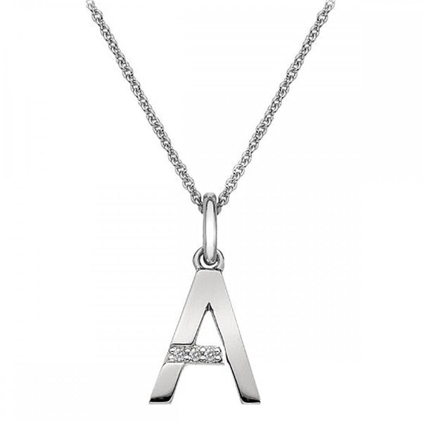 Hot Diamonds Love Letters Micro 'A' Necklace