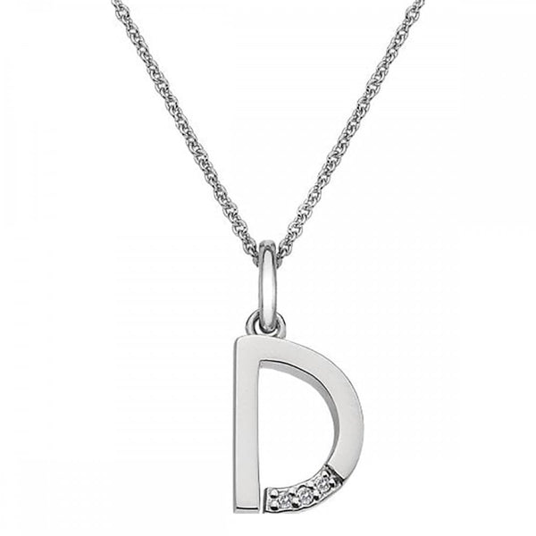 Hot Diamonds Love Letters Micro 'D' Necklace