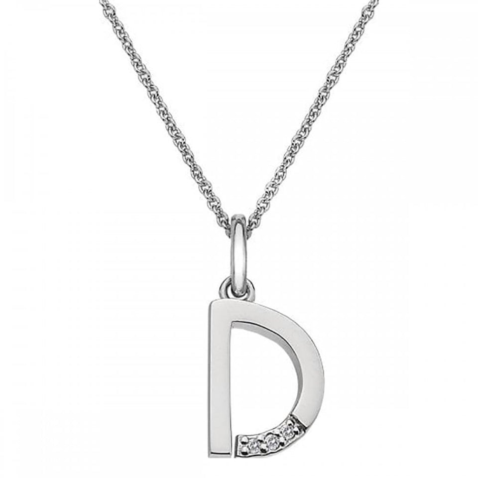 Hot Diamonds Love Letters Micro 'D' Necklace