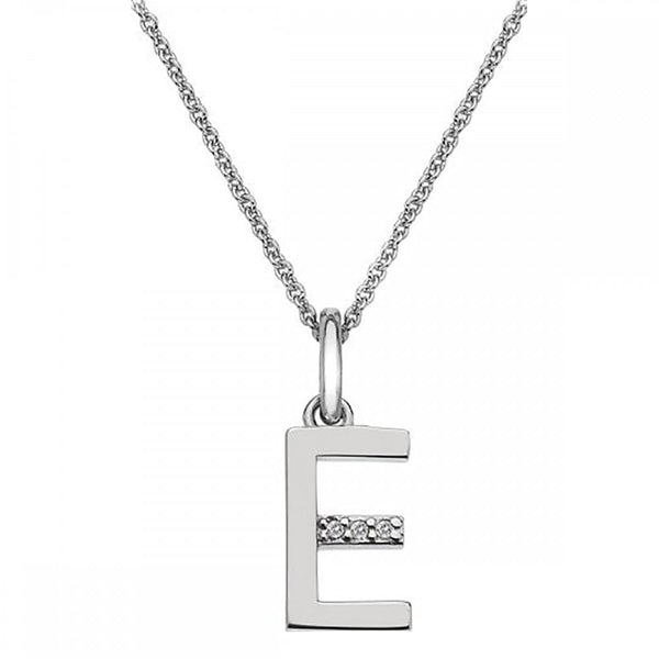 Hot Diamonds Love Letters Micro 'E' Necklace