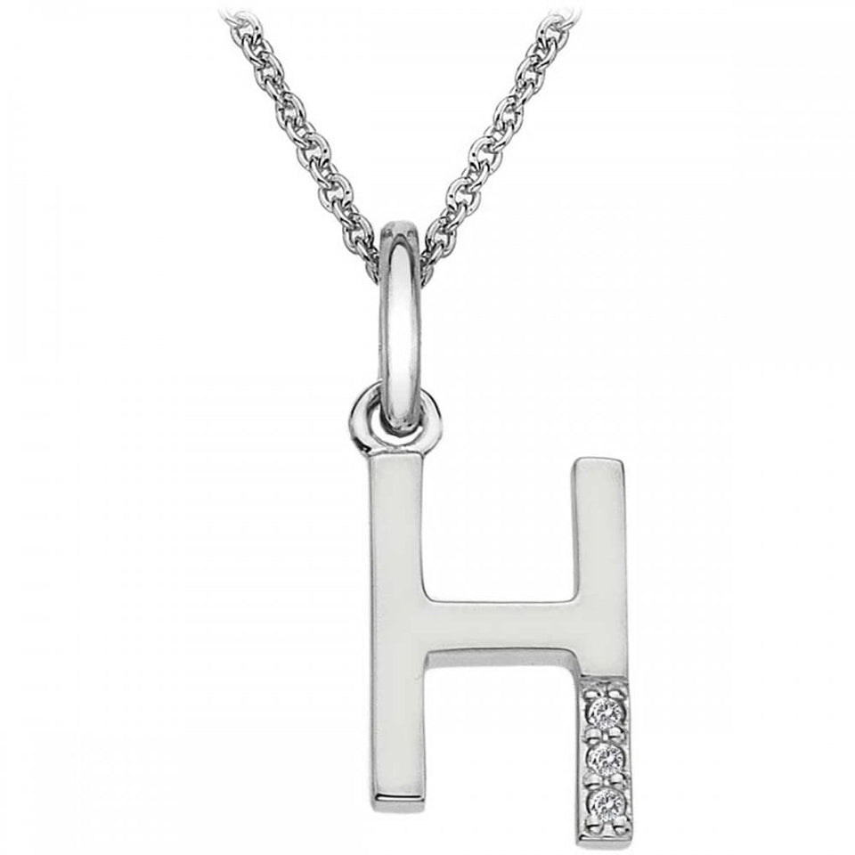 Hot Diamonds Love Letters Micro 'H' Necklace
