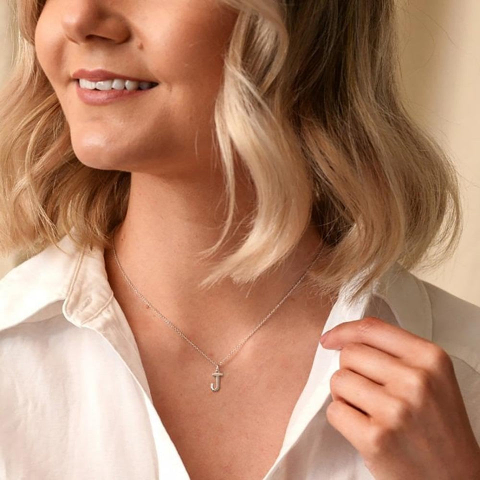 Hot Diamonds Love Letters Micro 'J' Necklace