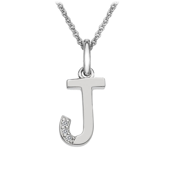 Hot Diamonds Love Letters Micro 'J' Necklace