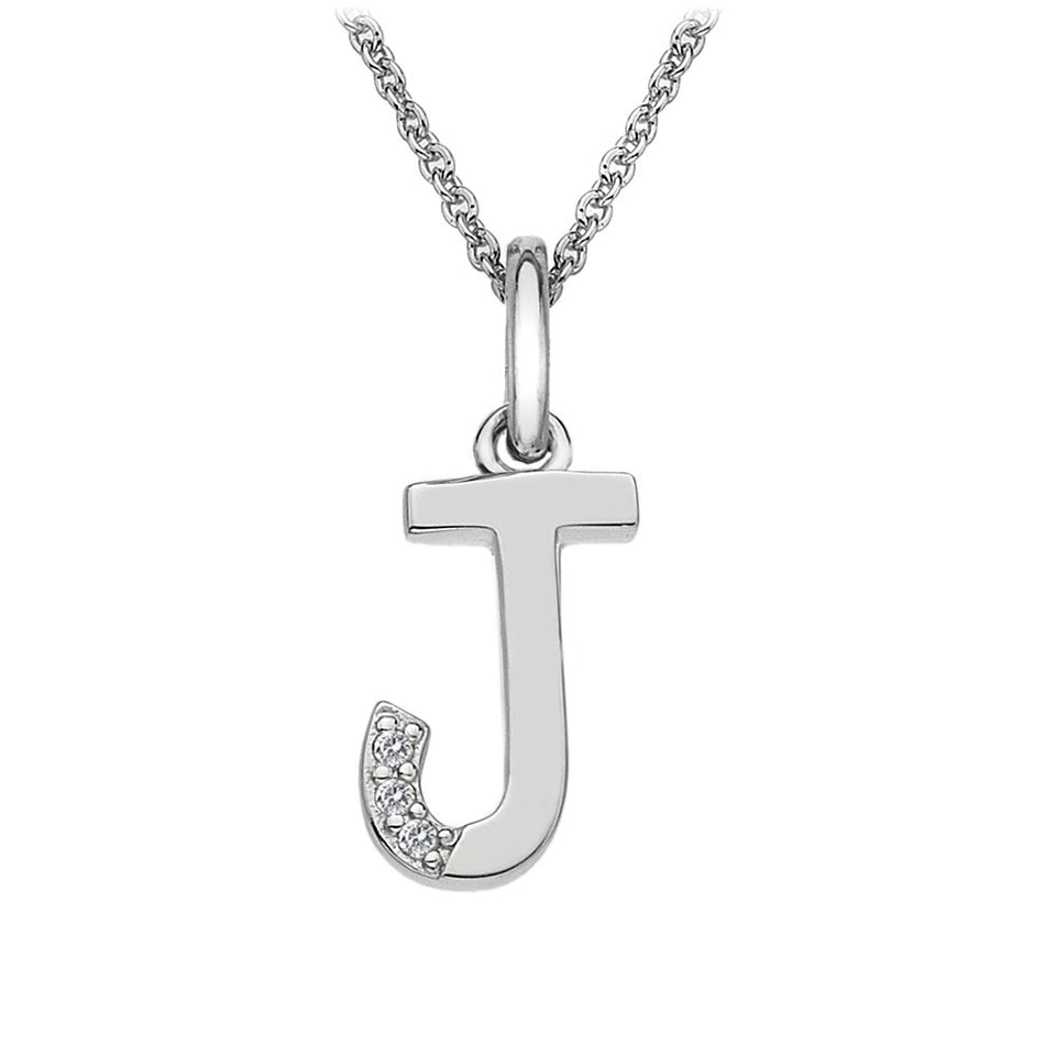 Hot Diamonds Love Letters Micro 'J' Necklace