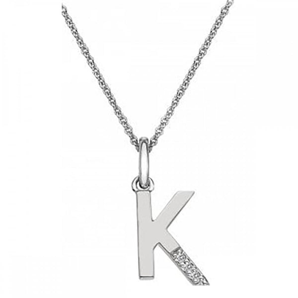 Hot Diamonds Love Letters Micro 'K' Necklace