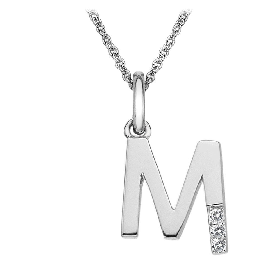 Hot Diamonds Love Letters Micro 'M' Necklace