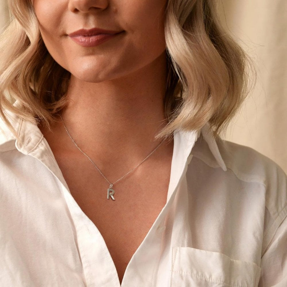 Hot Diamonds Love Letters Micro 'R' Necklace