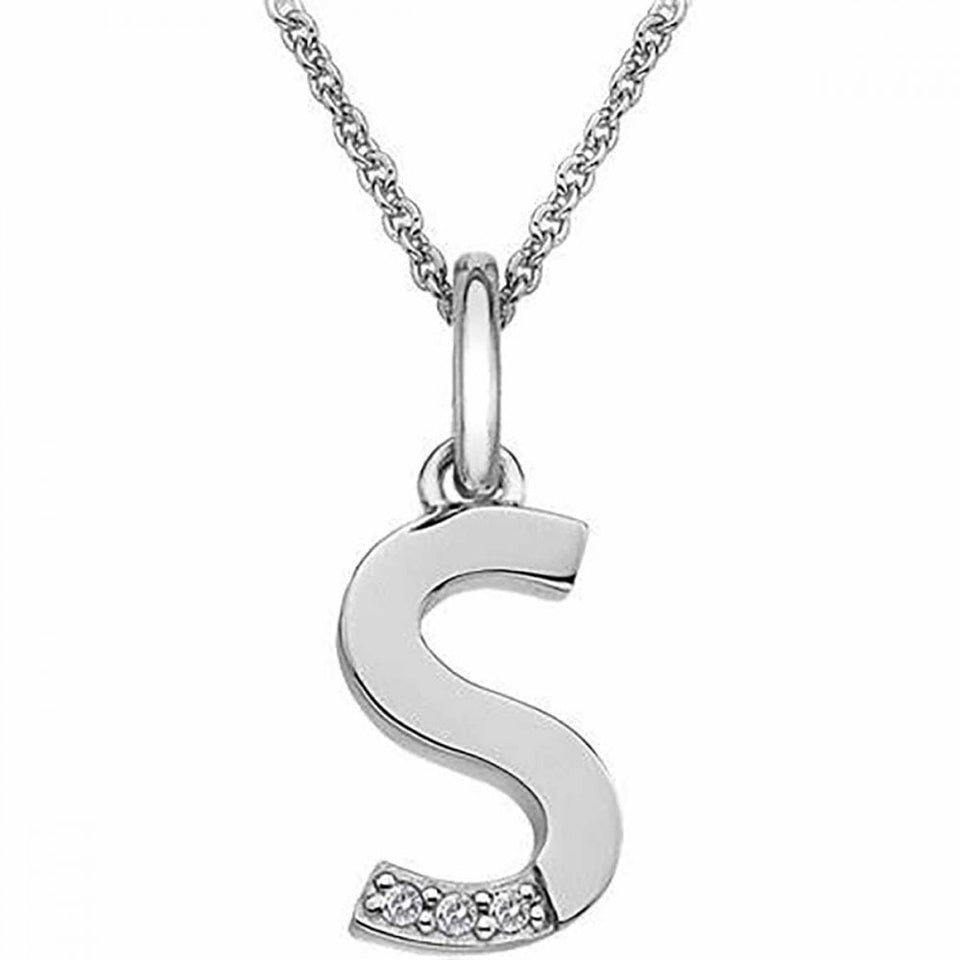 Hot Diamonds Love Letters Micro 'S' Necklace