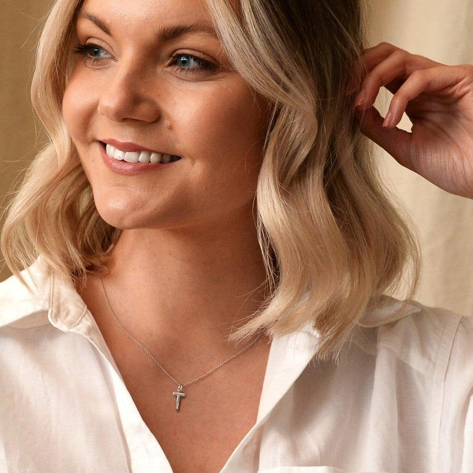 Hot Diamonds Love Letters Micro 'T' Necklace