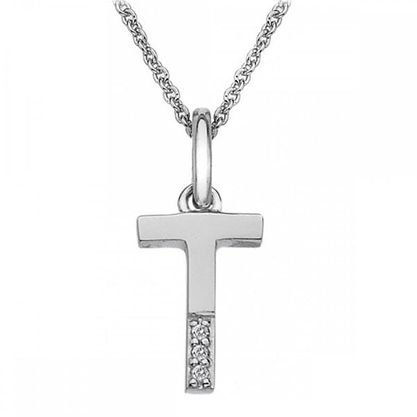 Hot Diamonds Love Letters Micro 'T' Necklace