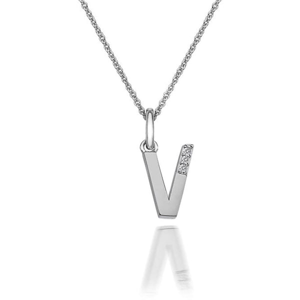 Hot Diamonds Love Letters Micro 'V' Necklace