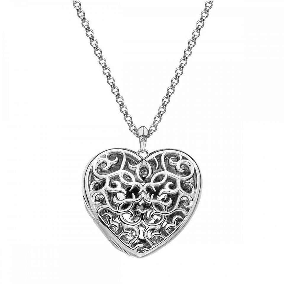 Hot Diamonds Memories Embracing Heart Locket Necklace