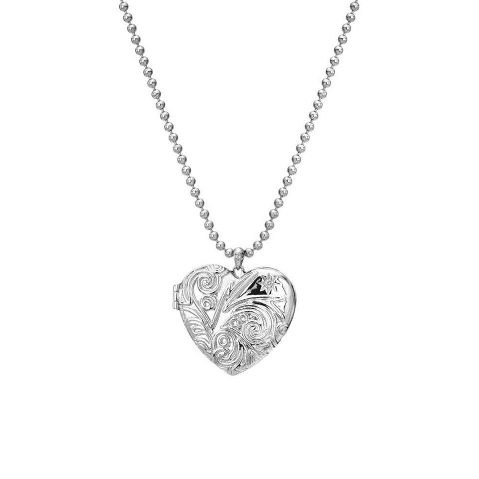Hot Diamonds Memories Engraved Heart Locket Necklace