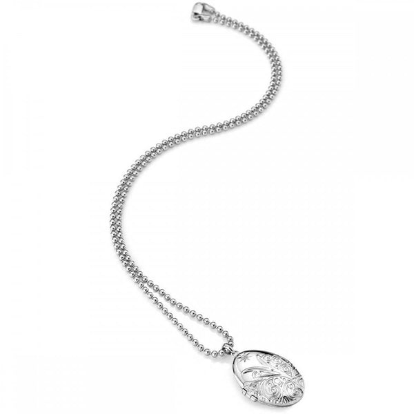 Hot Diamonds Memories Engraved Oval Locket Necklace