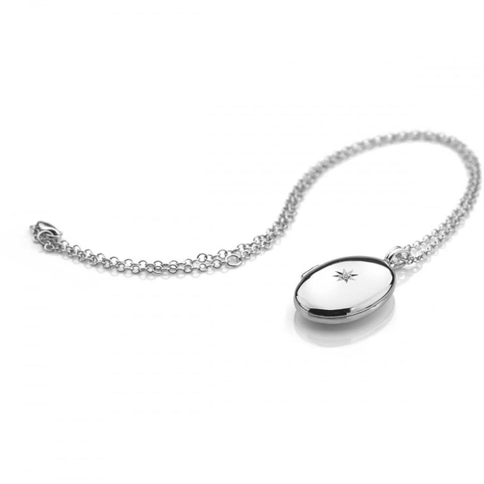 Hot Diamonds Memories Oval Locket Necklace