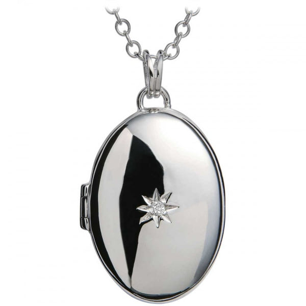 Hot Diamonds Memories Oval Locket Necklace